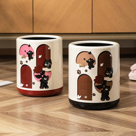 摩登主妇垃圾桶中古风家用客厅轻奢高档厨房卫生间卧室新款大容量