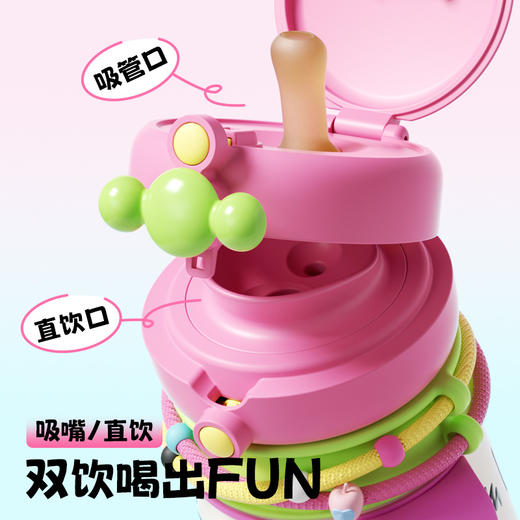 bablov保温杯女生大容量新款高颜值学生不锈钢便携随行吸管水杯子 商品图5