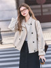 【百图lulu定制】【英伦风衣】肩章 下摆收拢 防风立领翻领 短款 双排扣风衣 商品缩略图3