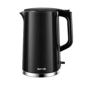 苏泊尔（SUPOR）电水壶双层保温防烫电热水壶1500W大功率全钢无缝316L不锈钢烧水壶家用1.7升SW-17S16L