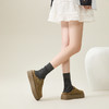 西遇厚底勃肯鞋女新款早春复古休闲配裙子舒适增高一脚蹬半拖D0047589 商品缩略图2