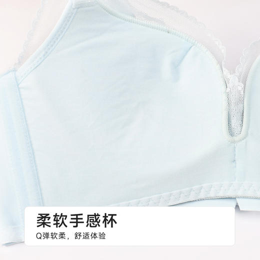都市丽人自然舒适B杯常规内衣中厚蕾丝无钢圈常规文胸LBH1M1 商品图6