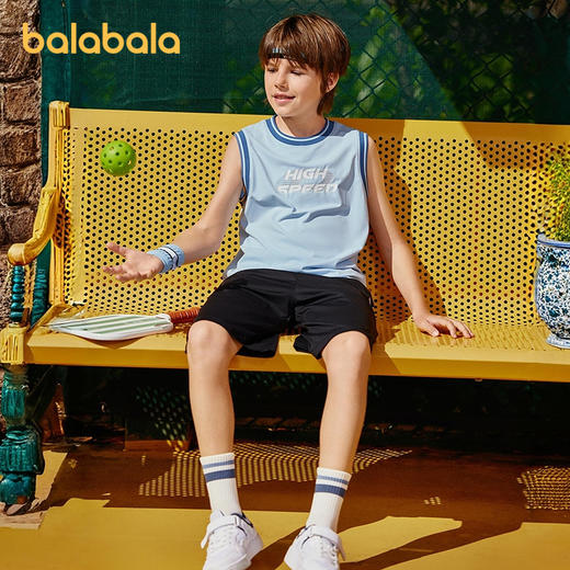 【限时秒杀】巴拉巴拉儿童短袖套装男童中大童两件套2025新款童装防晒速干无袖 商品图2