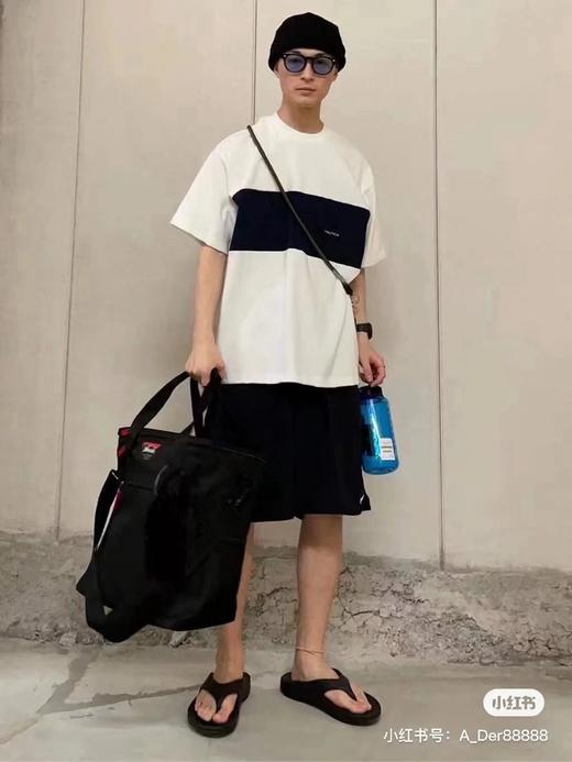 帆船长谷川 新款拼色圆领宽松口袋字母短袖T恤 NT-2702 商品图7