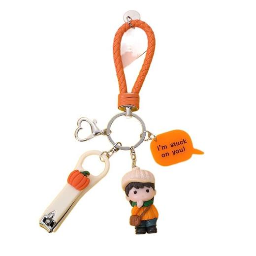 可爱卡通情侣钥匙扣挂件一对创意防丢汽车钥匙链女男女书包挂饰 商品图4