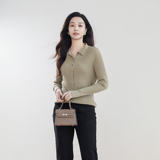 火桐hooton 轻启秋日 羊毛针织POLO衫G100 商品图0