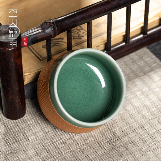 空山新雨 龙泉青瓷纯手工跳刀双釉结合禅定杯 品茗杯功夫茶杯茶盏 商品图3