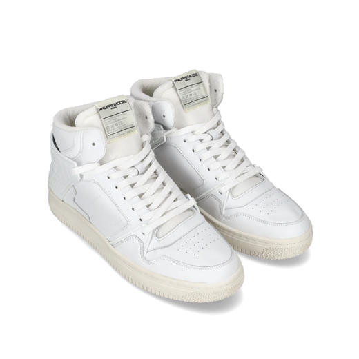 PHILIPPE MODEL 男士盾牌徽标 La Grande 休闲运动鞋 白色 LGMU V002 商品图1