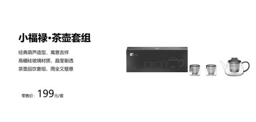 小罐茶小福禄·茶壶套组-茶壶530mL、茶杯*2*95mL 高硼硅玻璃材质 商品图3