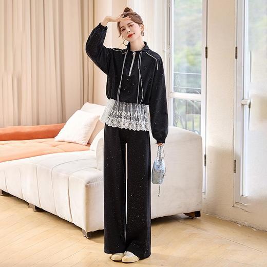 设计感韩系蕾丝卫衣，时尚阔腿裤两件套YRX9210 商品图3