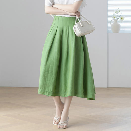 （老板私服改版）火桐hooton重磅亚麻赫本裙YT1032 商品图7