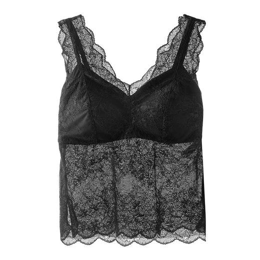 【专属特价】熙世界2025春夏明星同款法式蕾丝吊带背心女一片式胸垫美背内搭文胸一体 商品图3