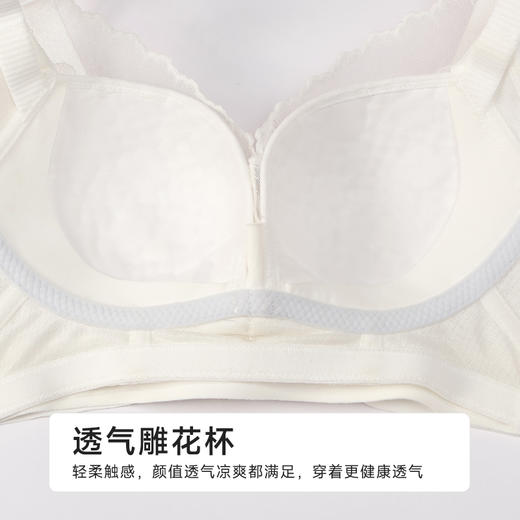 都市丽人凉感WISECOOLB杯常规内衣薄蕾丝无钢圈常规文胸LBH2B5 商品图6