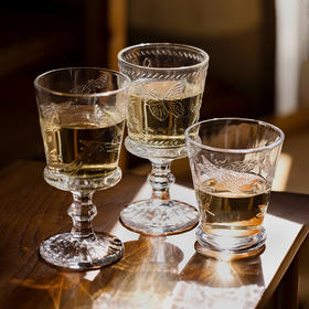 摩登主妇复古浮雕红酒杯高档轻奢高脚杯家用水杯玻璃杯子葡萄酒杯