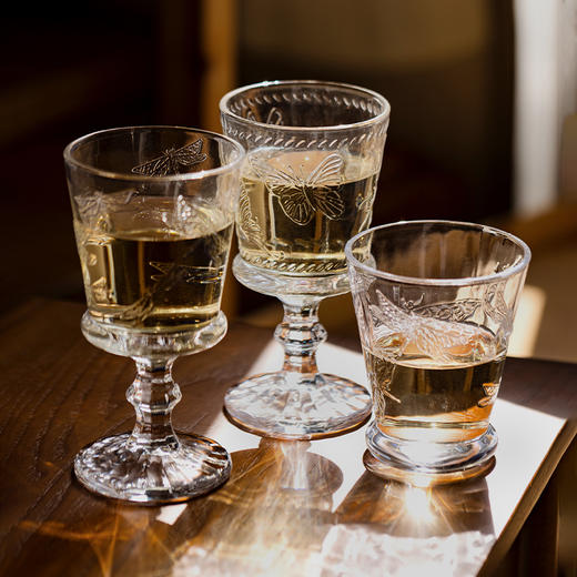 摩登主妇复古浮雕红酒杯高档轻奢高脚杯家用水杯玻璃杯子葡萄酒杯 商品图0