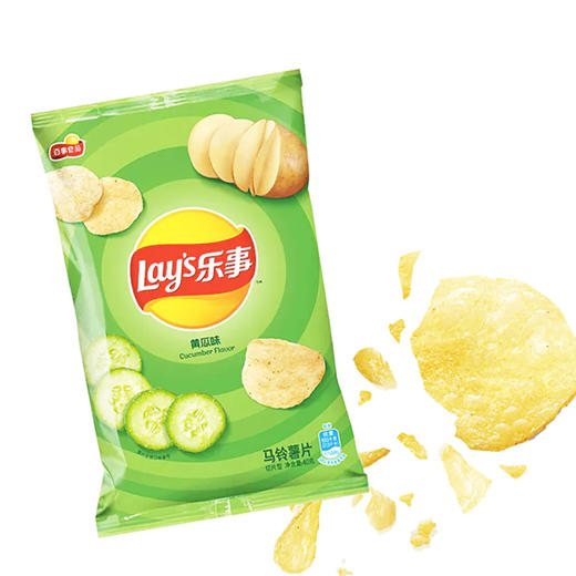 乐事 黄瓜味薯片40g/袋 追剧休闲零食马铃薯片 商品图0