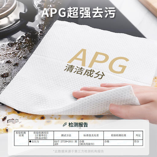 洁比兔厨房清洁湿巾加大加厚湿纸巾去油去污渍湿巾 商品图2