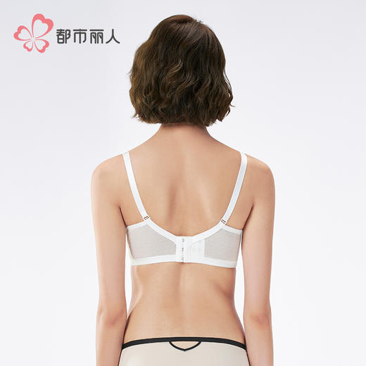 都市丽人自然舒适B杯常规内衣薄蕾丝无钢圈常规文胸LBH2M9 商品图3