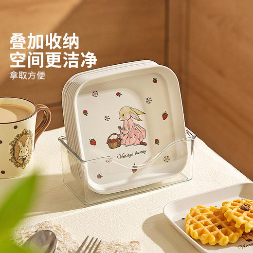 摩登主妇赫拉兔吐骨碟家用新款吐骨头盘碟餐桌垃圾盘子精致小碟子 商品图2