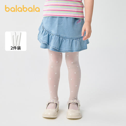 巴拉巴拉儿童舞蹈袜女童连裤袜夏季薄打底袜高弹凉感舒适两双装 商品图1