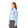 PHILIPPE MODEL 女士盾牌字母徽标棉质长袖衬衫 蓝色 CCDD QU06 51 商品缩略图1