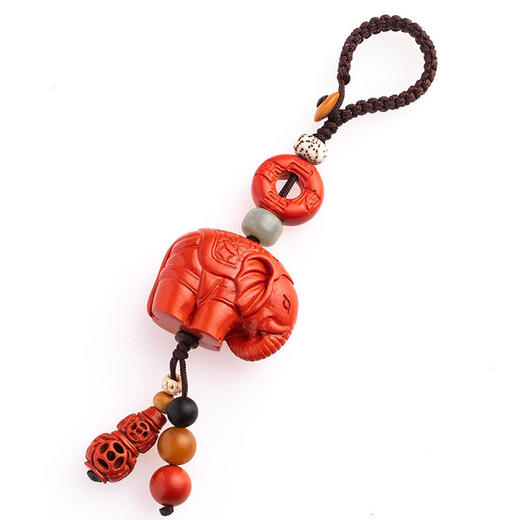 原创手作朱砂吉祥如意汽车钥匙挂件男款车钥匙扣女士挂件批发 商品图3