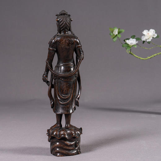 清 沉香木雕净瓶观音像 商品图2