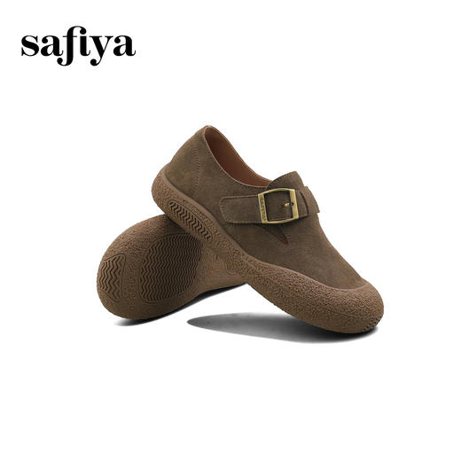 Safiya/索菲娅2025懒人复古丑萌软底休闲外穿舒适全包勃肯鞋 SFD1112404 商品图5