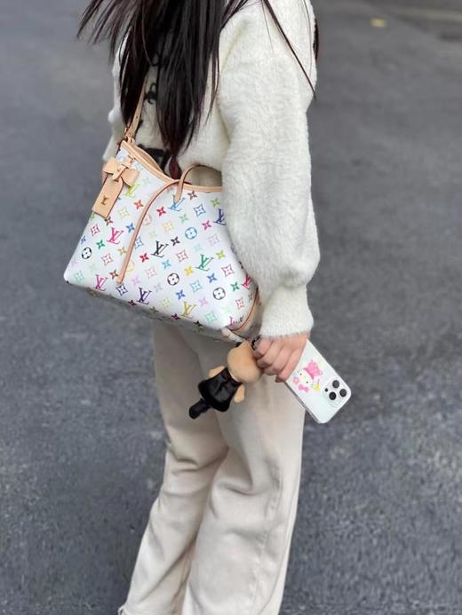 新款现货秒发  驴家白三彩村上隆再版系列CarryAll小号手袋斜跨包（HH） 商品图7