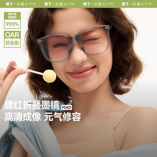 【25年新品】蕉下方圆大框折叠墨镜FD421 商品图0