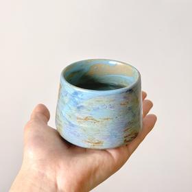 敦煌【幻彩粗陶茶杯】复古陶瓷主人杯粗陶功夫茶杯  下午茶个人杯品茗杯大号茶杯