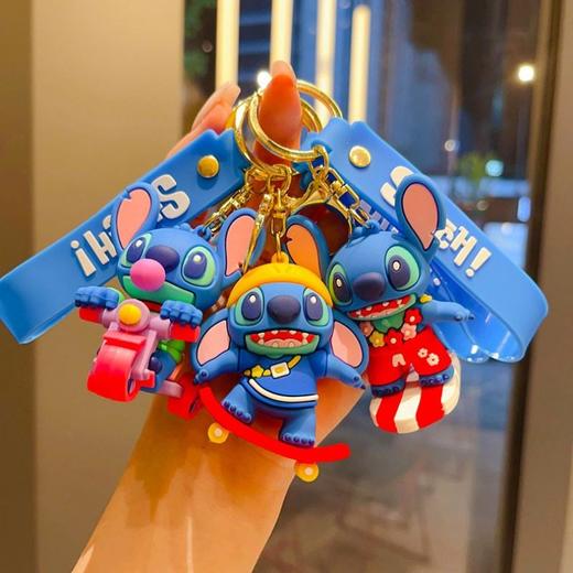 卡通史迪仔钥匙扣挂件公仔钥匙链娃娃机电玩城小礼品外贸热销批发 商品图2