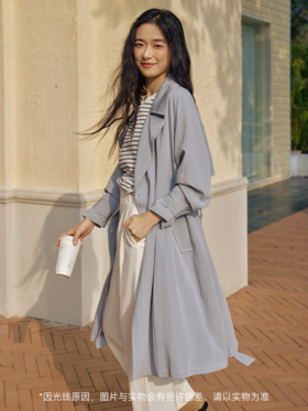 智性风中长款大翻领风衣FCF1TRC001