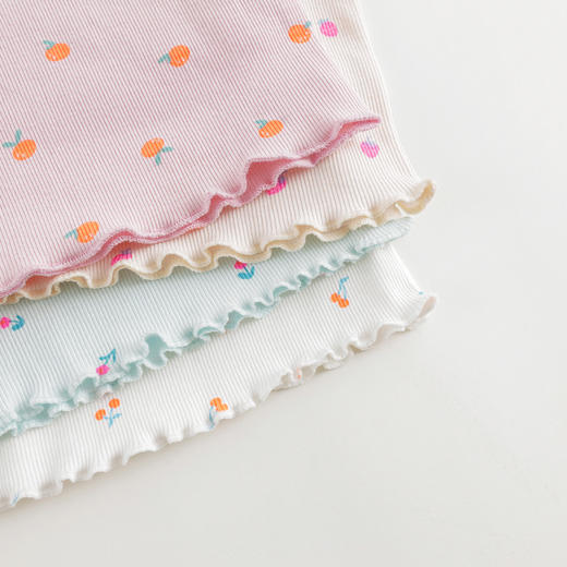 马克珍妮女童碎花满印弹力泡泡袖短袖T恤儿童上衣夏装新款240719 商品图4