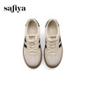 Safiya/索菲娅2025学院风拼色百搭低帮休闲复古绒面厚底德训鞋SFD1112099 商品缩略图2
