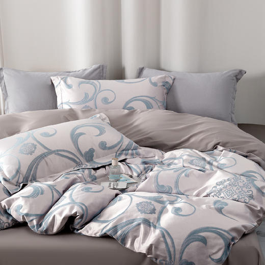 水星家纺 全棉提花四件套-耀·苍茫云海200*230cm 商品图2