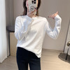 2025新款肩线前移直角肩圆领长袖白T！闭眼冲巨显瘦小休闲打底衫！ 商品缩略图5