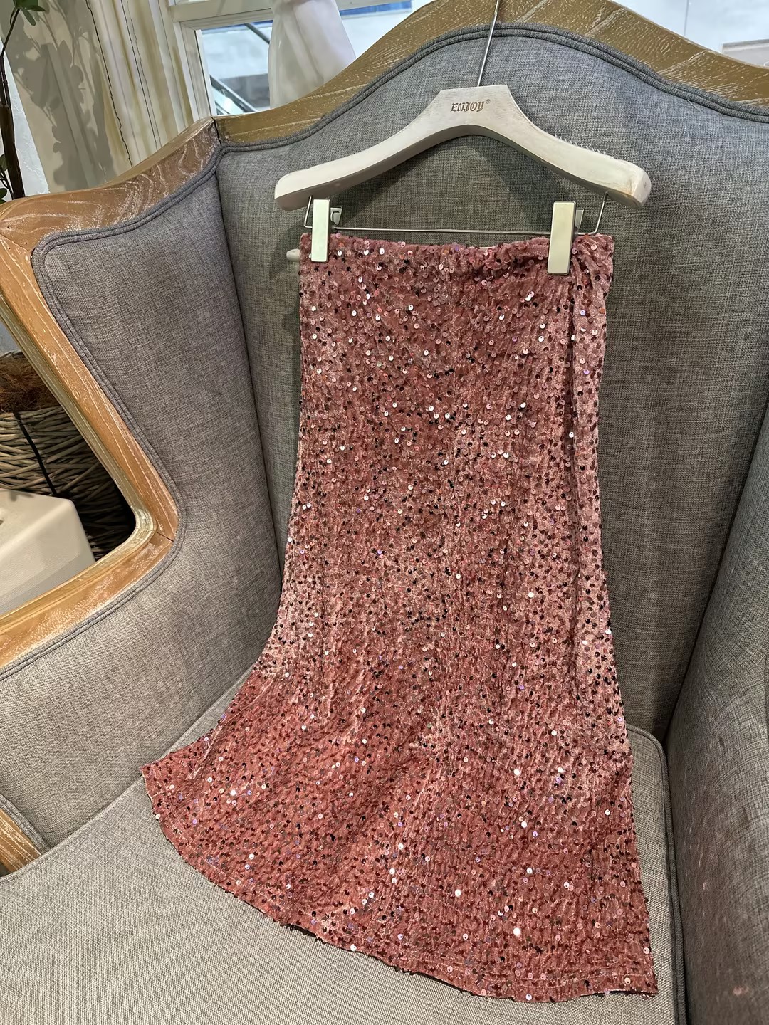 【门店同款】ENJOY冬季温柔亮片加厚鱼尾裙 159851579