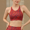 【126元任选2件】跃牌【漫西】系列 花色运动文胸内衣女聚拢性感美背心交叉吊带健身裤Y158 商品缩略图2