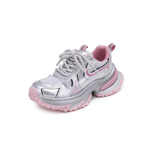 westory春秋新款休闲厚底轻便舒适圆头百搭老爹鞋板S24CM74431 商品图2