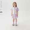 马克珍妮新款夏装 女童撞色拼接V领纯棉短袖T恤231006 商品缩略图0