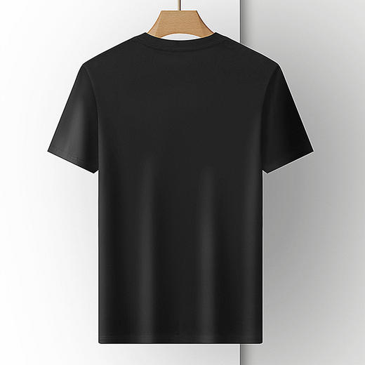 【桑蚕丝】【DKP】大依优型大码圆领T恤轻奢休闲纯色短袖男宽松T恤上衣胖子 商品图7