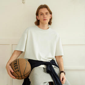 714street重磅纯色肌理感毛巾布短袖T恤男2025夏季新款基础款上衣