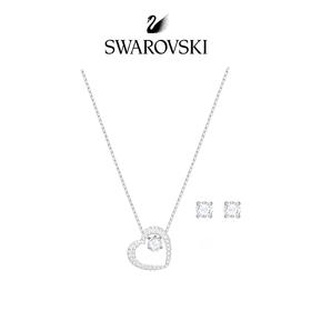 【般贸】Swarovski 施华洛世奇爱心项链耳钉套装