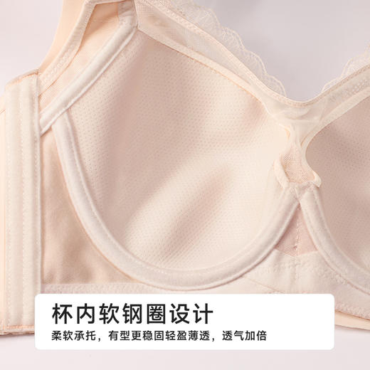 都市丽人大蜜柚完美包容内衣C:薄蕾丝软钢圈常规文胸LBH2J8 商品图6