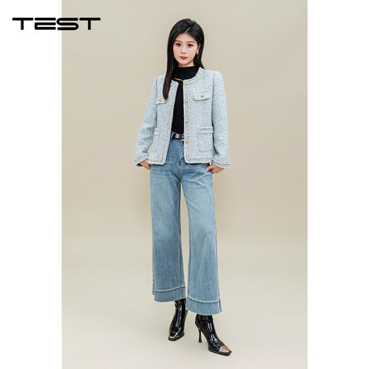 春上新时尚清新气质高级感短呢外套2251047 商品图3