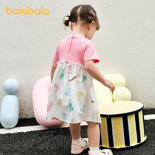 巴拉巴拉女童连衣裙宝宝裙子婴儿公主裙2025新款夏装拼接时髦洋气 商品图2