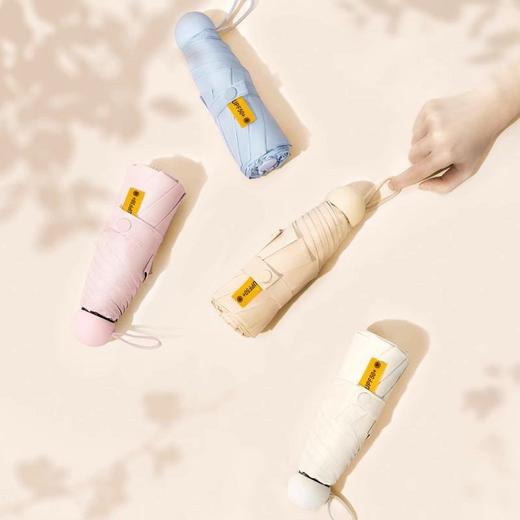 五折胶囊防晒防紫外线遮阳太阳伞折叠黑胶晴雨伞两用广告定制logo 商品图2