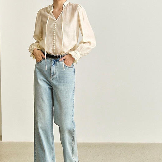 【Y*L同源天丝】SUSX手工定制玫瑰花天丝衬衫C12TJ-99935（下单3-7天发货） 商品图2