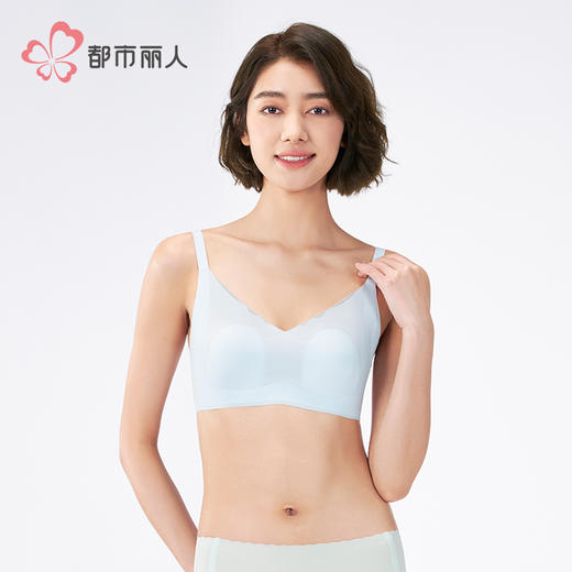 都市丽人超薄杯VBRA内衣超薄泳布无钢圈文胸LBH6K8 商品图1